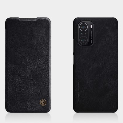 Кожаный чехол Nillkin Qin Leather Case Черный для Xiaomi Poco F3 - фото 4 - id-p159632242