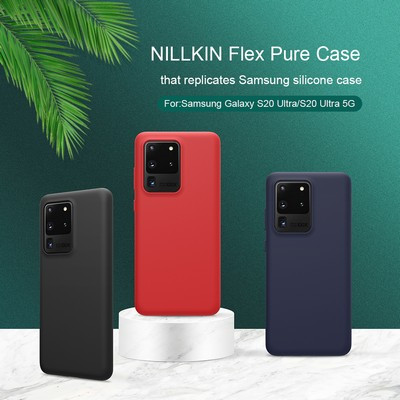 Силиконовый чехол-накладка Nillkin Flex Pure Case Синий для Samsung Galaxy S20 Ultra - фото 6 - id-p123266190