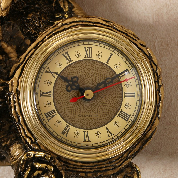 Часы настольные "Орел", цвет золото, h=31 см - фото 5 - id-p164159215