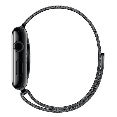 Ремешок металлический Milanese Loop черный для Apple Watch Series 4/5/6/SE 40mm - фото 7 - id-p88162684