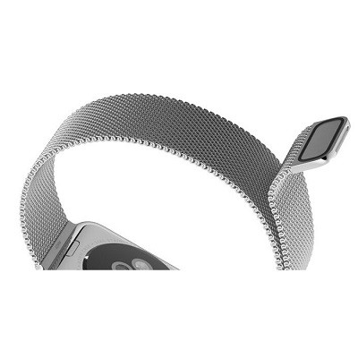 Ремешок металлический Milanese Loop черный для Apple Watch Series 49/45/44/42mm - фото 9 - id-p98161234