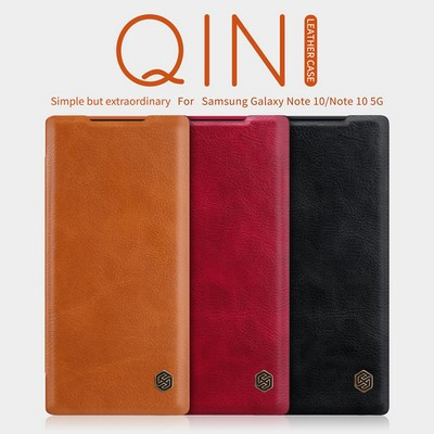 Кожаный чехол Nillkin Qin Leather Case Красный для Samsung Galaxy Note 10 - фото 5 - id-p106832335