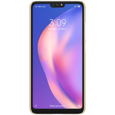 Пластиковый чехол с подставкой Nillkin Super Frosted Shield Золотой для Xiaomi Mi8 Lite - фото 2 - id-p156548520