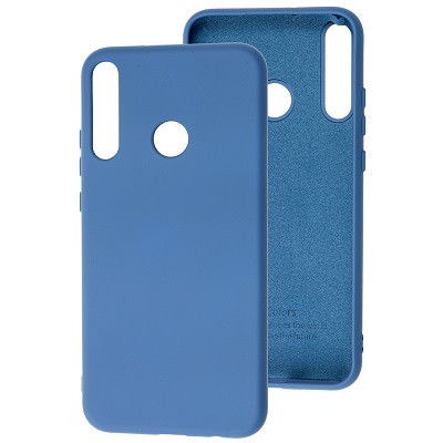 Силиконовый чехол Silicone Case синий для Huawei P40 Lite E\ Honor 9C - фото 1 - id-p142596685