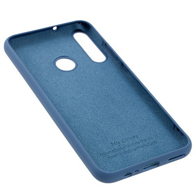 Силиконовый чехол Silicone Case синий для Huawei P40 Lite E\ Honor 9C - фото 2 - id-p142596685