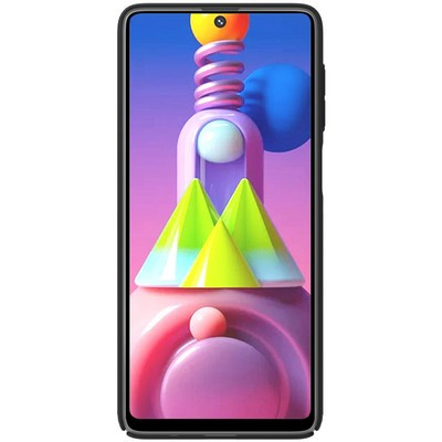 Пластиковый чехол с подставкой Nillkin Super Frosted Shield Черный для Samsung Galaxy M51 - фото 2 - id-p142782331