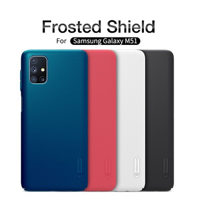 Пластиковый чехол с подставкой Nillkin Super Frosted Shield Черный для Samsung Galaxy M51 - фото 5 - id-p142782331