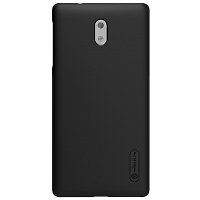 Пластиковый чехол с пленкой Nillkin Super Frosted Shield Black для Nokia 3