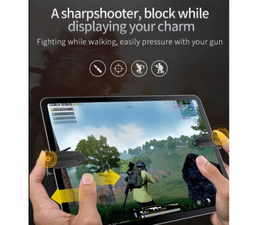 Игровой контроллер Baseus Shooting Game Tool For Pad для планшетов (ACPBCJ-01) черный - фото 5 - id-p107464866