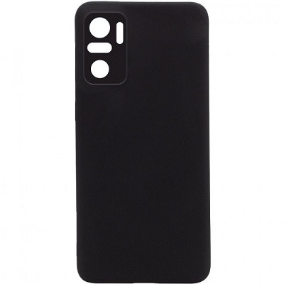 Силиконовый чехол Silicone Case черный для Xiaomi Redmi Note 10S - фото 1 - id-p159090168