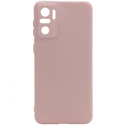 Силиконовый чехол Silicone Case светло-розовый для Xiaomi Redmi Note 10S - фото 1 - id-p159090170
