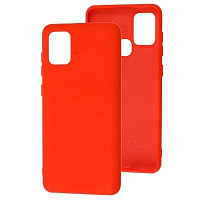 Силиконовый чехол Silicone Case красный для Samsung Galaxy A02s