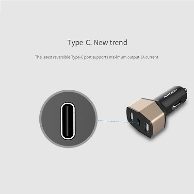 Азу Nillkin Celerity Car Charger Grey 6.4A 32W ( 3 выхода: Type-C и 2 Usb ) - фото 7 - id-p67729173