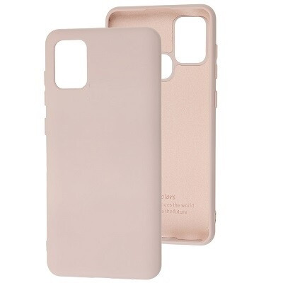 Силиконовый чехол Silicone Case светло-розовый для Samsung Galaxy A02s - фото 1 - id-p146204081