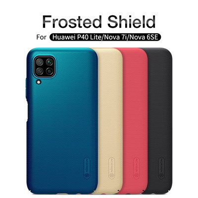 Пластиковый чехол с подставкой Nillkin Super Frosted Shield Черный для Huawei P40 Lite / Nova 7i / Nova 6 SE - фото 5 - id-p132918466