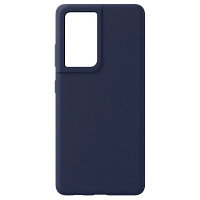 Силиконовый чехол Silicone Case синий для Samsung Galaxy S21 Ultra