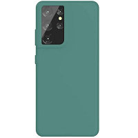 Силиконовый чехол Silicone Case зеленый для Samsung Galaxy S21 Ultra