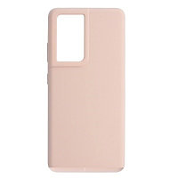 Силиконовый чехол Silicone Case светло-розовый для Samsung Galaxy S21 Ultra