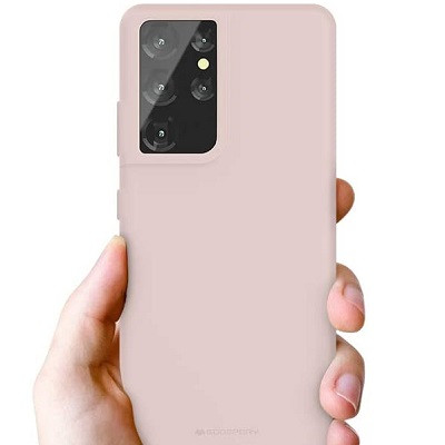 Силиконовый чехол Silicone Case светло-розовый для Samsung Galaxy S21 Ultra - фото 2 - id-p146371074
