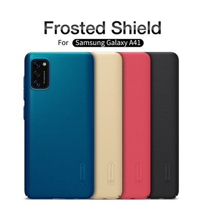 Пластиковый чехол с подставкой Nillkin Super Frosted Shield Золотой для Samsung Galaxy A41 - фото 5 - id-p132918479