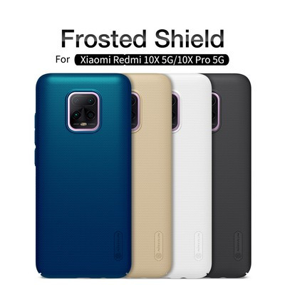 Пластиковый чехол с подставкой Nillkin Super Frosted Shield Черный для Xiaomi Redmi 10X 5G ( 10X Pro 5G) - фото 5 - id-p132918489
