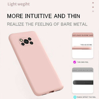 Силиконовый чехол Silicone Case с защитой камеры светло-розовый для Xiaomi Poco X3/ Poco X3 Pro - фото 2 - id-p146371097