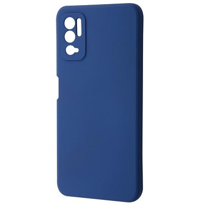 Силиконовый чехол Silicone Case темно-синий для Xiaomi Poco M3 Pro - фото 1 - id-p160962593