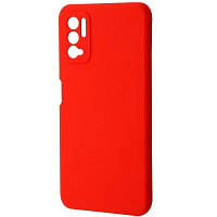 Силиконовый чехол Silicone Case красный для Xiaomi Poco M3 Pro