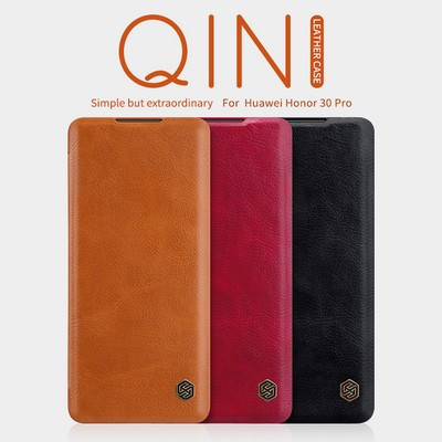 Кожаный чехол Nillkin Qin Leather Case Коричневый для Huawei Honor 30 Pro - фото 5 - id-p132918526