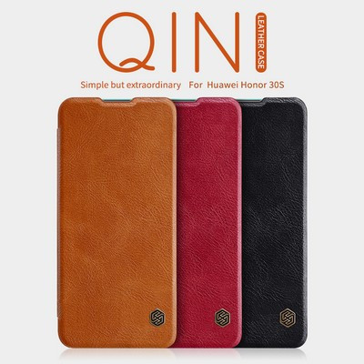 Кожаный чехол Nillkin Qin Leather Case Красный для Huawei Honor 30s - фото 5 - id-p132918530