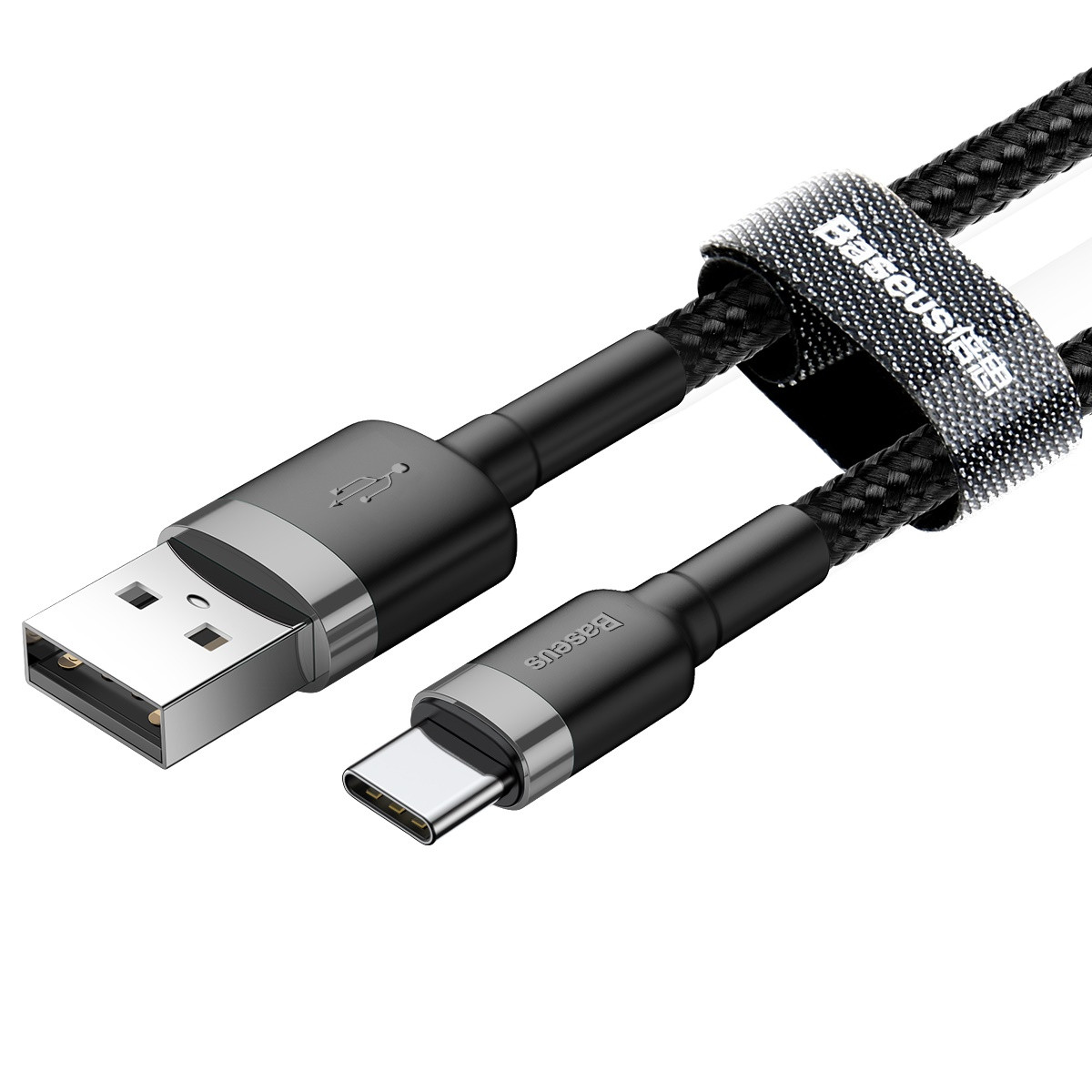 Кабель Baseus Cafule Cable CATKLF-BG1 USB For Type-C 3A 1M черный - фото 3 - id-p148375935