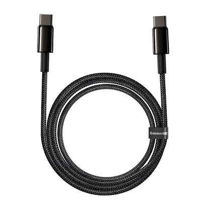 Кабель Baseus Tungsten Gold Fast Charging Data Cable Type-C PD 100W (CATWJ-A01) 2м - фото 3 - id-p164211454