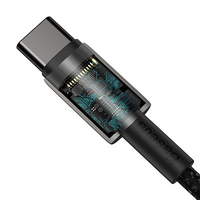 Кабель Baseus Tungsten Gold Fast Charging Data Cable Type-C PD 100W (CATWJ-A01) 2м - фото 4 - id-p164211454