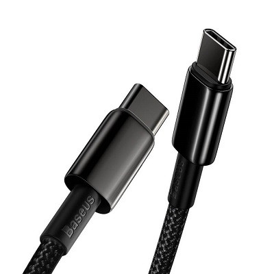 Кабель Baseus Tungsten Gold Fast Charging Data Cable Type-C PD 100W (CATWJ-A01) 2м - фото 5 - id-p164211454