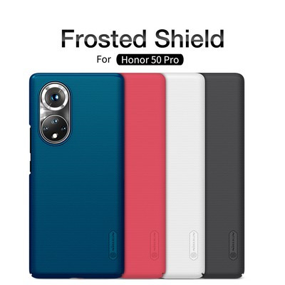 Пластиковый чехол с подставкой Nillkin Super Frosted Shield Синий для Honor Honor 50 Pro - фото 6 - id-p164211470
