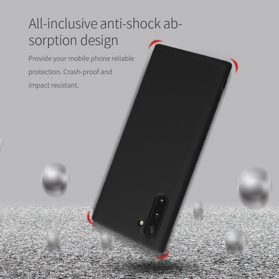 Силиконовый бампер Nillkin Rubber-wrapped Protective Case Черный для Samsung Galaxy Note 10 - фото 6 - id-p111160261