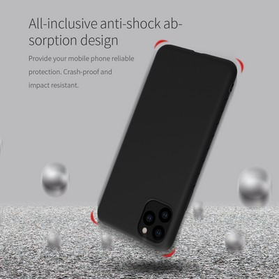 Силиконовый бампер Nillkin Rubber-wrapped Protective Case Черный для Apple iPhone 11 Pro - фото 6 - id-p111160270