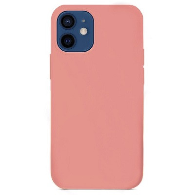 Силиконовый чехол Silicone с открытым низом розовый для Apple iPhone 12 mini - фото 1 - id-p149512147