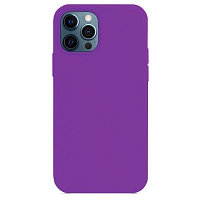 Силиконовый чехол Silicone с открытым низом фиолетовый для Apple iPhone 12 Pro Max