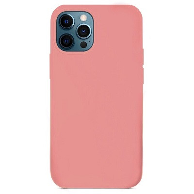 Силиконовый чехол Silicone с открытым низом розовый для Apple iPhone 12 Pro Max - фото 1 - id-p149512157