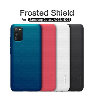 Пластиковый чехол с подставкой Nillkin Super Frosted Shield Черный для Samsung Galaxy A02s - фото 5 - id-p151625359