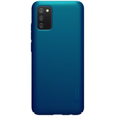 Пластиковый чехол с подставкой Nillkin Super Frosted Shield Синий для Samsung Galaxy A02s - фото 1 - id-p151625360