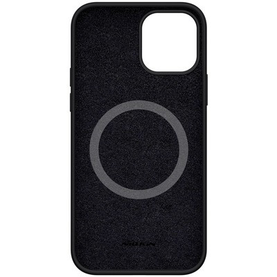 Силиконовая накладка с пластиной Magsafe Nillkin Flex Pure Pro Case Черная для Apple iPhone 12 Pro Max - фото 3 - id-p151625450