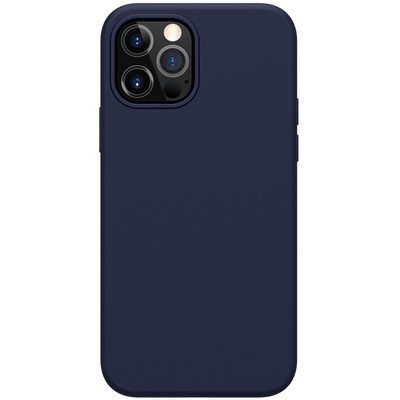 Силиконовая накладка с пластиной Magsafe Nillkin Flex Pure Pro Case Синяя для Apple iPhone 12 Pro Max - фото 1 - id-p151625451