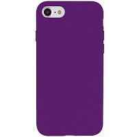 Силиконовый чехол Silicone с открытым низом ярко-фиолетовый для Apple iPhone SE (2020)