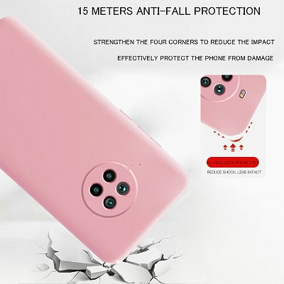 Силиконовый чехол Silicone Case синий для Xiaomi Redmi Note 9T - фото 3 - id-p150674103