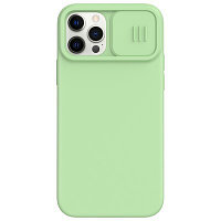 Силиконовая накладка Nillkin CamShield Silky Silicone Case Зеленая для Apple iPhone 12