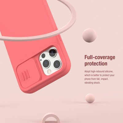 Силиконовая накладка Nillkin CamShield Silky Silicone Case Зеленая для Apple iPhone 12 - фото 7 - id-p152450596