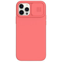 Силиконовая накладка Nillkin CamShield Silky Silicone Case Розовая для Apple iPhone 12