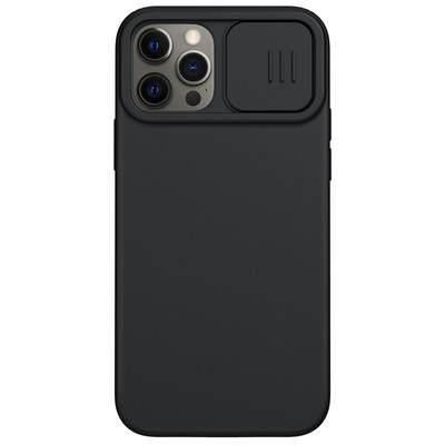 Силиконовая накладка Nillkin CamShield Silky Silicone Case Черная для Apple iPhone 12 Pro Max - фото 1 - id-p152450602